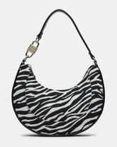 LOHAN Bag Zebra Structured Hobo Shoulder Handbag | Steve Madden