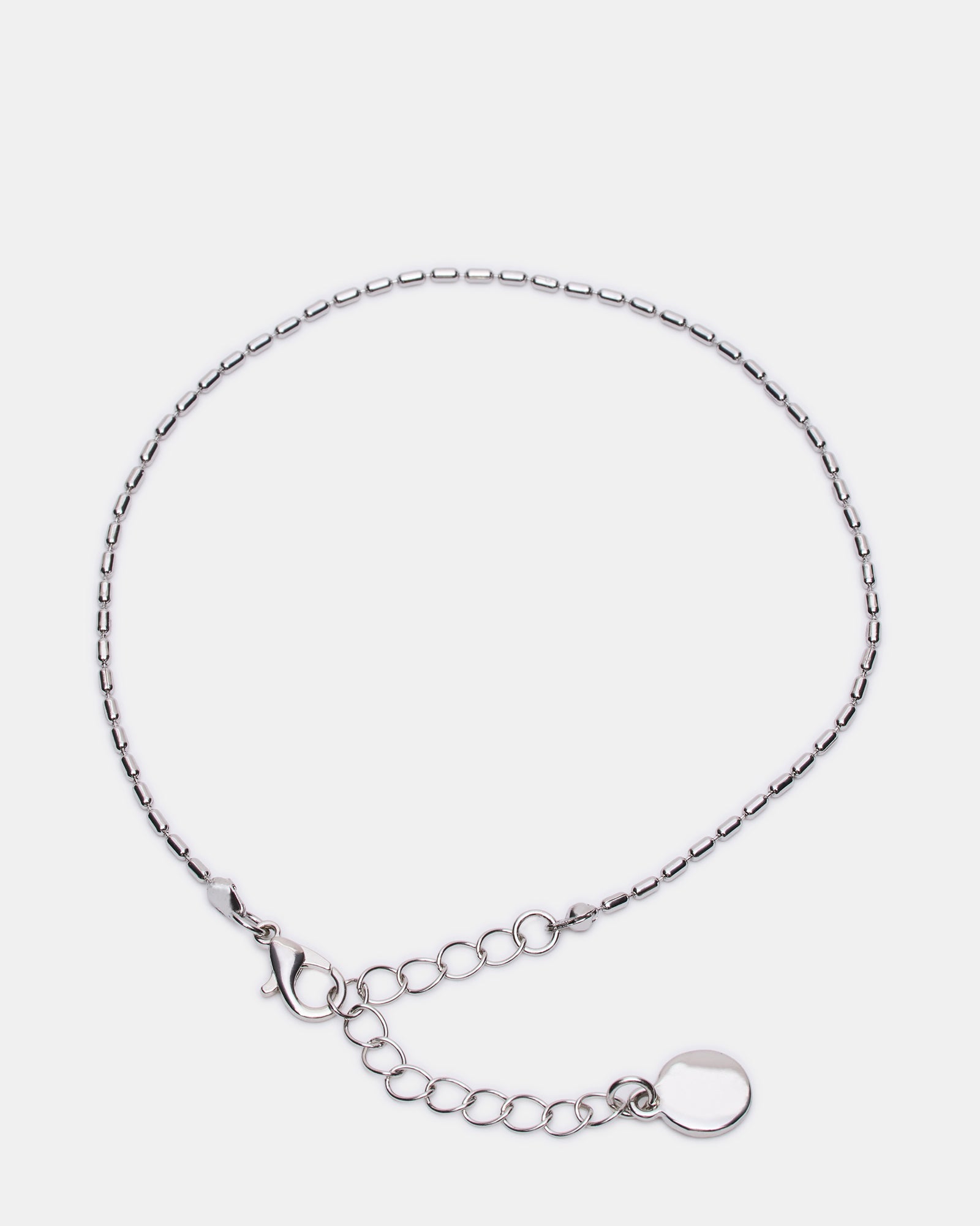 HERRINGBONE CHAIN ANKLET SET SILVER