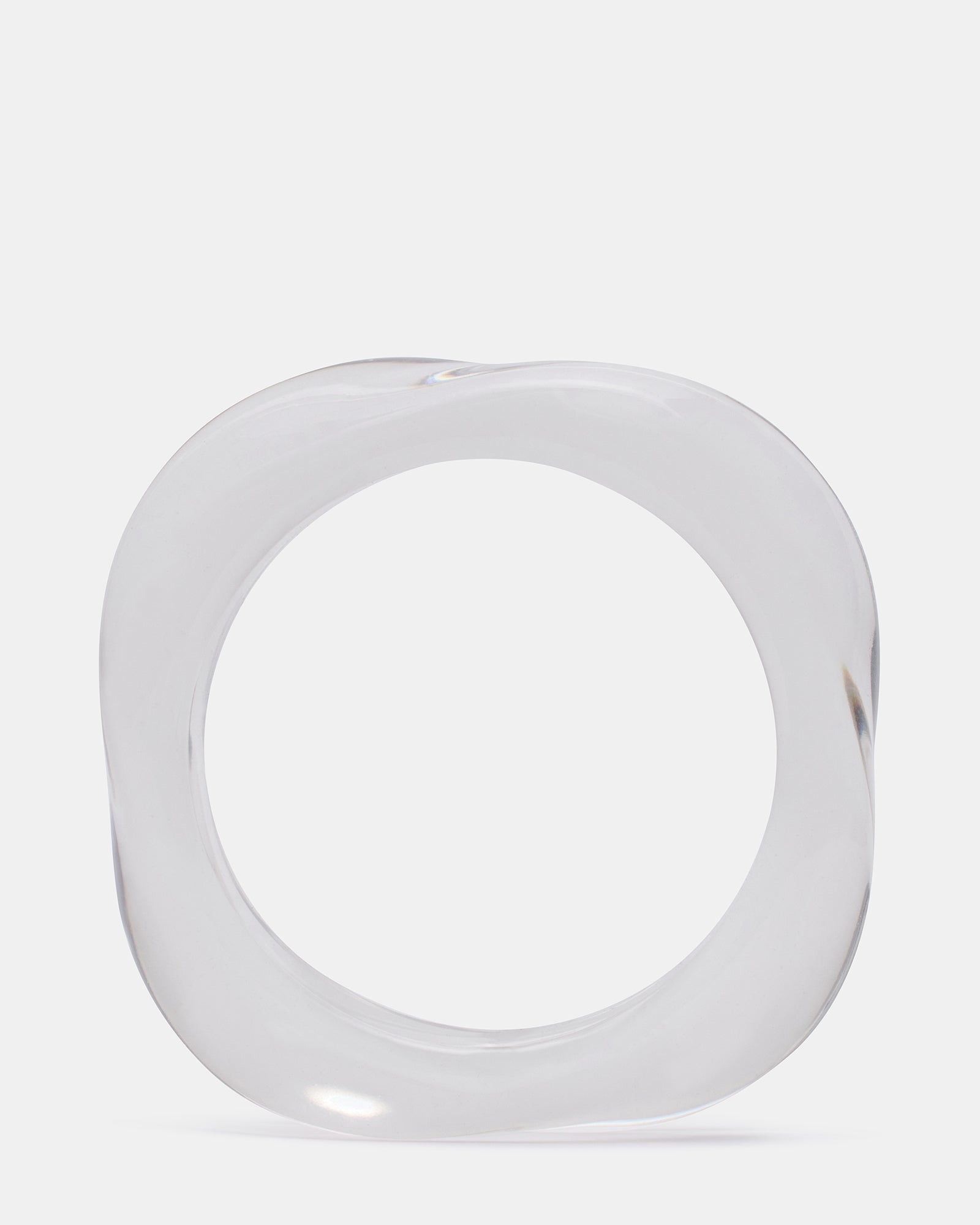 CURVED RETRO BRACELET Clear Women's Bangle Bracelet | Steve Madden
