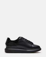 FROSTING Black Velvet Men's Low-Top Lace-Up Sneaker | Steve Madden