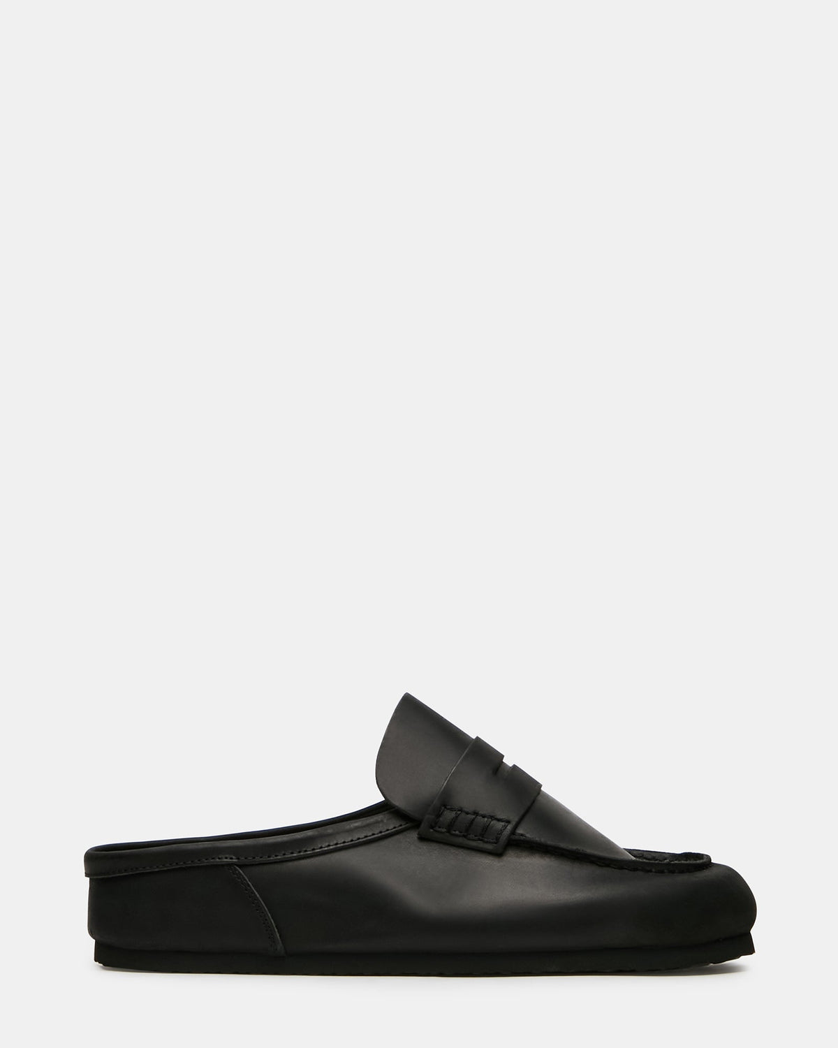 WYATT Black Leather Slip-On Clog Men's Casual | Steve Madden