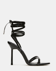 NERI Black Patent Strappy Stiletto Round-Toe Women's Heel | Steve Madden
