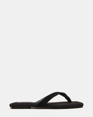 TRELLA Black Suede Square-Toe Thong Women's Sandal | Steve Madden